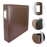 Couture Creations - 12x12 3-Ring Album Classic Leather - Dark Brown
