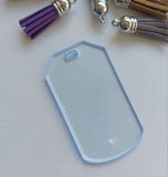 Rounded Hexagon Tag Keyring From