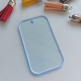 Rectangle Keyring with Rounded Corners From