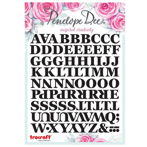 Penelope Dee - Alpha Stickers - Black Uppercase