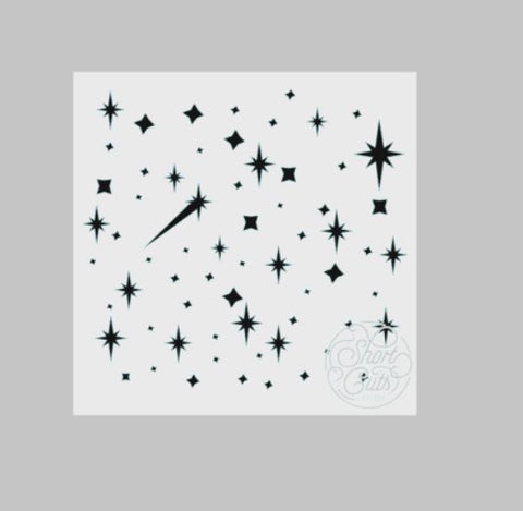 Short Cuts Craft - 6" x 6" Stencil - Stars