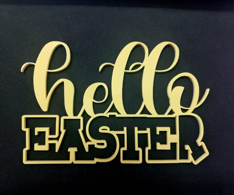 3mm Acrylic - Hello Easter - Yellow