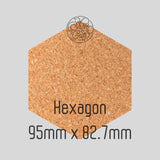 Corner Cork Coasters 95mm From