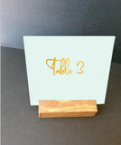 2mm Clear Acrylic Blank Table Number Sign with Stand (4"x4")