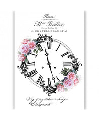 Dress My Craft - A4 Transfer Me - Rose Clock