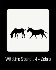 6"x6" Wildlife Stencil 4 - Zebra