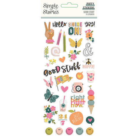 Simple Stories - Good Stuff Collection - Puffy Stickers