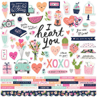 Simple Stories - Happy Hearts Collection - Cardstock Stickers