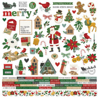 Simple Stories - Hearth & Holiday Collection - Cardstock Stickers