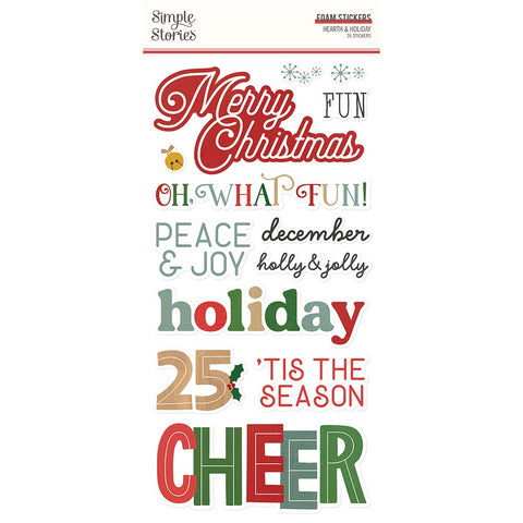 Simple Stories - Hearth & Holiday Collection - Foam Stickers