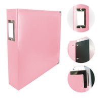 Couture Creations - 12x12 3-Ring Album Classic Leather - Baby Pink