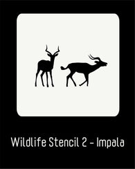 6"x6" Wildlife Stencil 2 - Impala