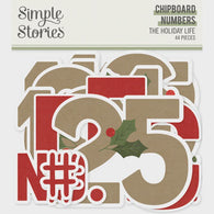 Simple Stories - The Holiday Life Collection - Chipboard Numbers