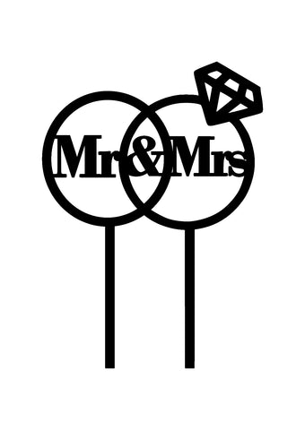 Cake Topper - Mr&Mrs 2