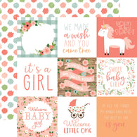Echo Park - Baby Girl Collection - 4x4 Journaling Cards