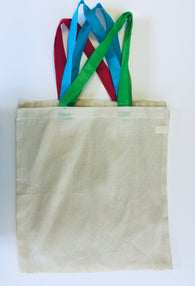 Colour Handle Canvas Bag - Green