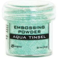 Ranger - Embossing Powder - Aqua Tinsel 18g