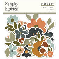 Simple Stories - Here + There Collection - Floral Bits & Pieces