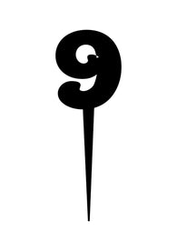 Cake Topper - Fat Number - 9
