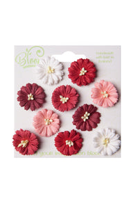 Bloom - Cosmos Flowers - Red & White (10pcs)