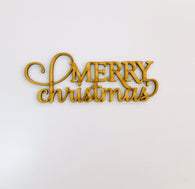 3mm MDF Supawood Titles - Merry Christmas Design 5 (12cm)