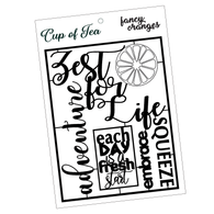 Cup Of Tea - Fancy Oranges Collection Chipboard - Chippy