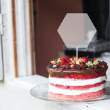 Acrylic Cake Topper - Hexagon 15cm