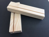 Wooden Pine Block Plain With Vertical 3mm Slit (W8cm x L4cm)
