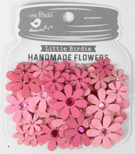 Little Birdie - Sparkle Florettes Flowers - Rosy Note (60pc)
