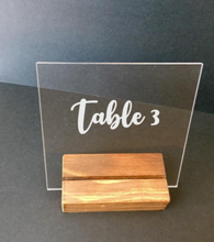 2mm Acrylic Blank Table Number Sign with Stand (4"x4")