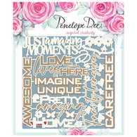 Penelope Dee - Botanica Collection Chipboard - English Word Sentiments