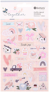 Rosie's Studio - Better Together Collection - Puffy Motif Stickers