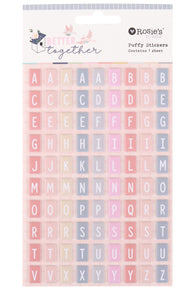 Rosie's Studio - Better Together Collection - Puffy Mini Alphabet Stickers