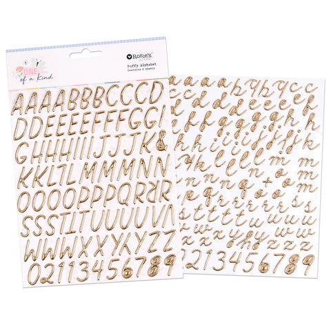 Rosie's Studio - One Of A Kind Collection - Alphabet Gold (2sheets)