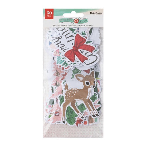 Vicki Boutin - Peppermint Kisses Collection - Ephemera - Icons (50 Piece)