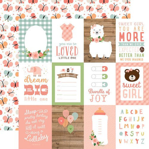 Echo Park - Baby Girl Collection - 3x4 Journaling Cards