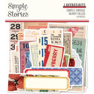 Simple Stories - SV Berry Fields Collection - Layered Bits & Pieces