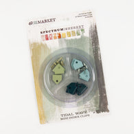 49 And Market - Spectrum Sherbet Collection - Tidal Wave Mini Index Clip, Metal Shaped Clips