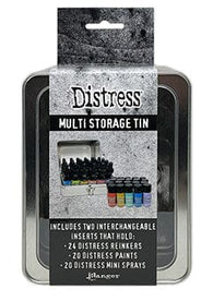 Ranger - Distress Multi Storage Tin - Holds 20 Flip Tops/24 Re-inkers