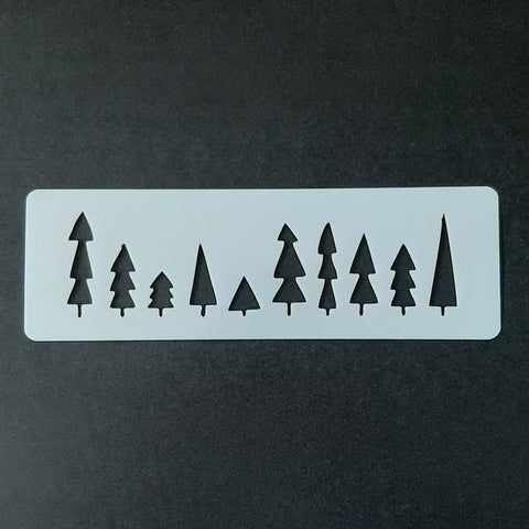 6"x6" Stencil - Christmas Tree Background