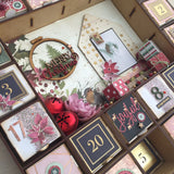 Christmas Advent Calendar With Inserts - Silver Numbers