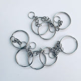 Split Ring With Chain Rounded 2,8cm (10pcs)