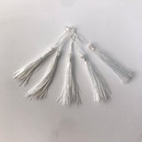 Bookmark Tassels - White 130mm (5pcs)