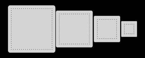Stitching Stencil - Square Set (1",2",3",4")