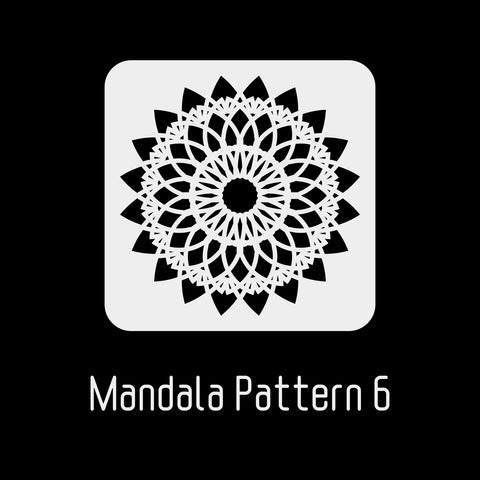 6x6" Mandala Stencil 6