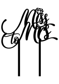 Cake Topper - Miss to Mrs 2