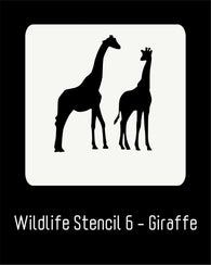 6"x6" Wildlife Stencil 6 - Giraffe