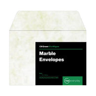 C6 Marble Envelopes - Green (10's)