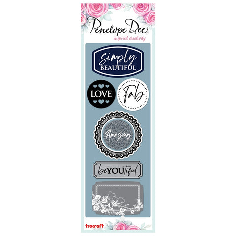Penelope - Milla Grace Collection - Embellish-it Flairs (dome, 6 acrylic plaques)
