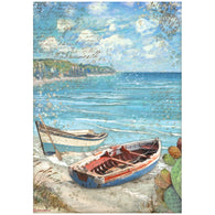 Stamperia - Blue Dream Collection A4 Rice Paper - Boats